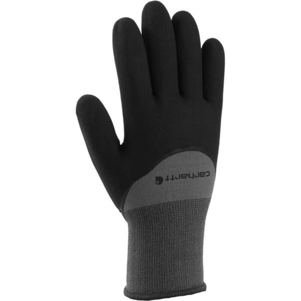 Mens Thermal Nitrile Dipped Gloves Rib Knit Cuff Grip Work Winter Waterproof